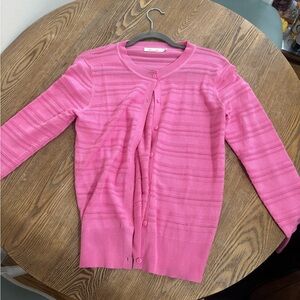 Pink Button-Up Cardigan